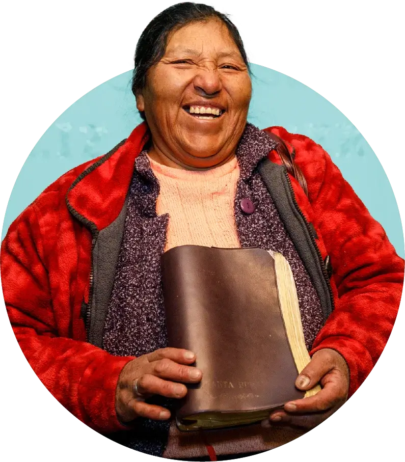 woman holds bible