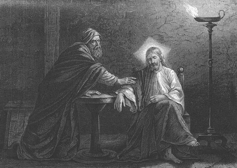 Nicodemus meets with Jesus