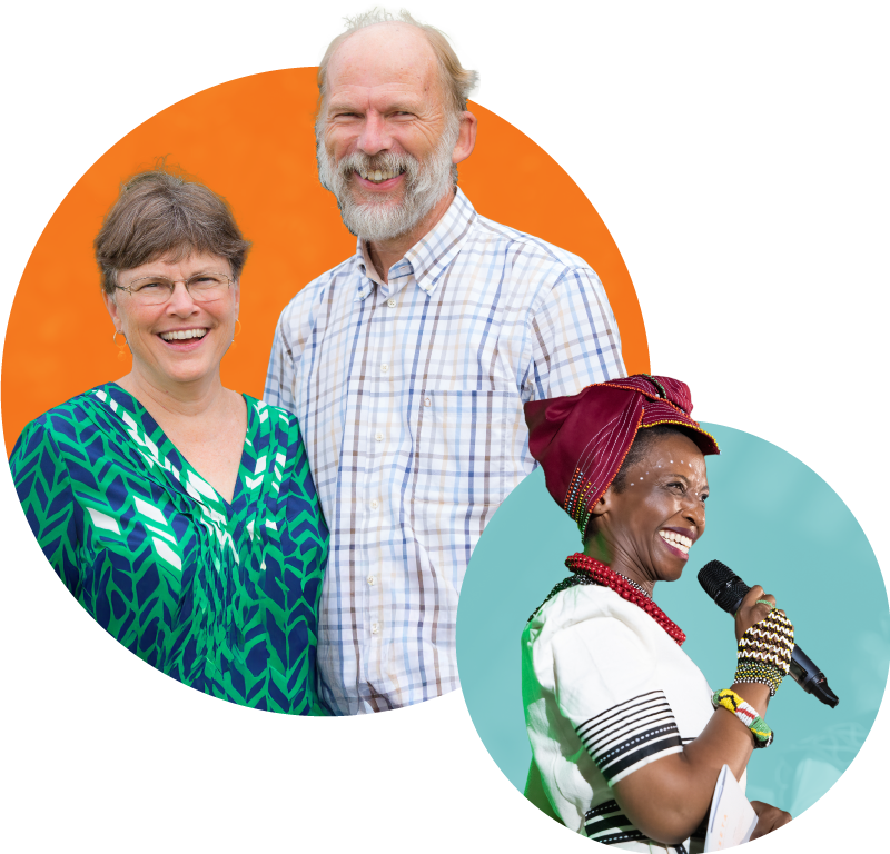 couple and woman serving missionaries