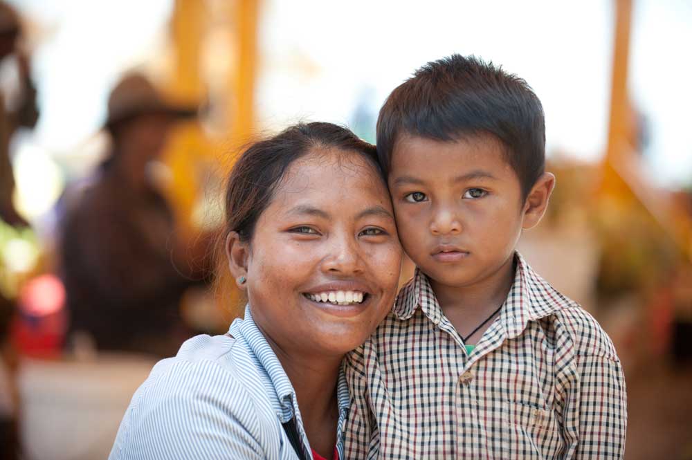 Asia mother and child